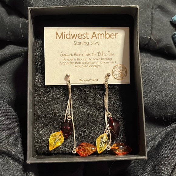 Midwest Amber Earrings - Picture 1 of 1